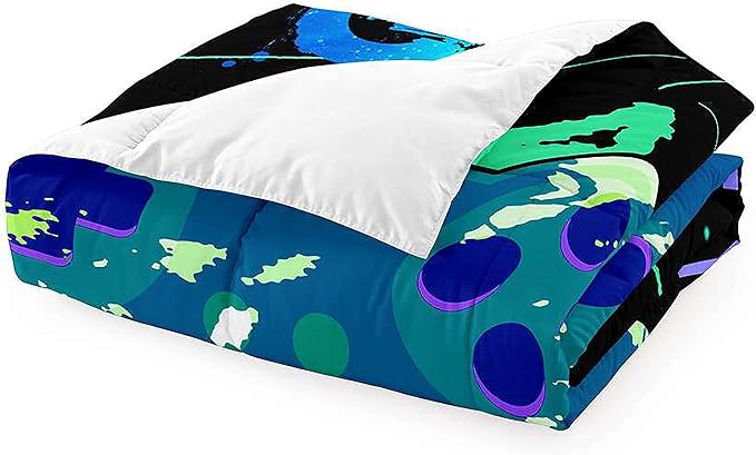 Game Comforter Set Video Gaming Bedding Sets Gamer Room Decor Full Size Colorful Black Gamepad Soft Game Bedding Set for Boys Teen 1 Comforter and 2 Pillowcases