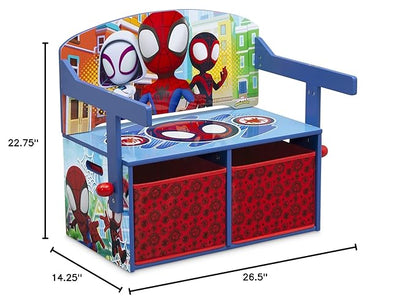 Delta Children Kids Convertible Activity Bench - Greenguard Gold Certified, Marvel Spidey and His Amazing Friends