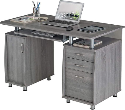 NicBex Laik-DW-00043-DX Desks, 47.5" W x 23.5" D x 30" H, Gray