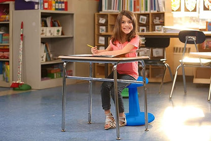 Kore Kids Junior Wobble Chair - Flexible Seating Stool for Classroom, Elementary School, ADD/ADHD - Made in The USA - Junior- Age 8-9, Grade 3-4, Blue (16in)