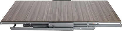 Origami Modern 2 in 1 Shelf to Table Style, Organizer Deco Rack Magically Turn to a Table/Desk in a Second,Fully Assembled, Platinum/Gray US Patent Pending (STT-PLAGRY)