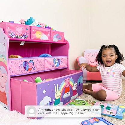 Delta Children Design & Store 6 Bin Toy Storage Organizer, Peppa Pig