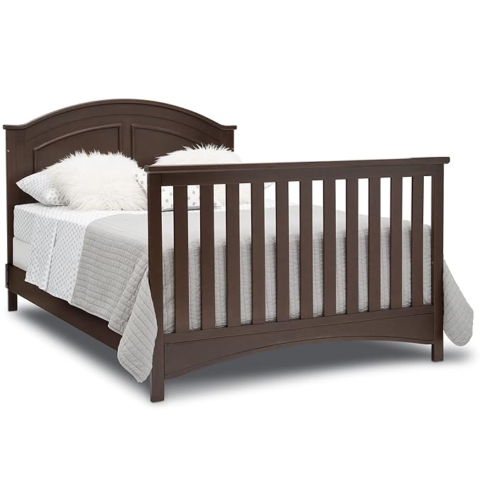 Delta Children Perry 6-in-1 Convertible Crib - Greenguard Gold Certified, Walnut Espresso