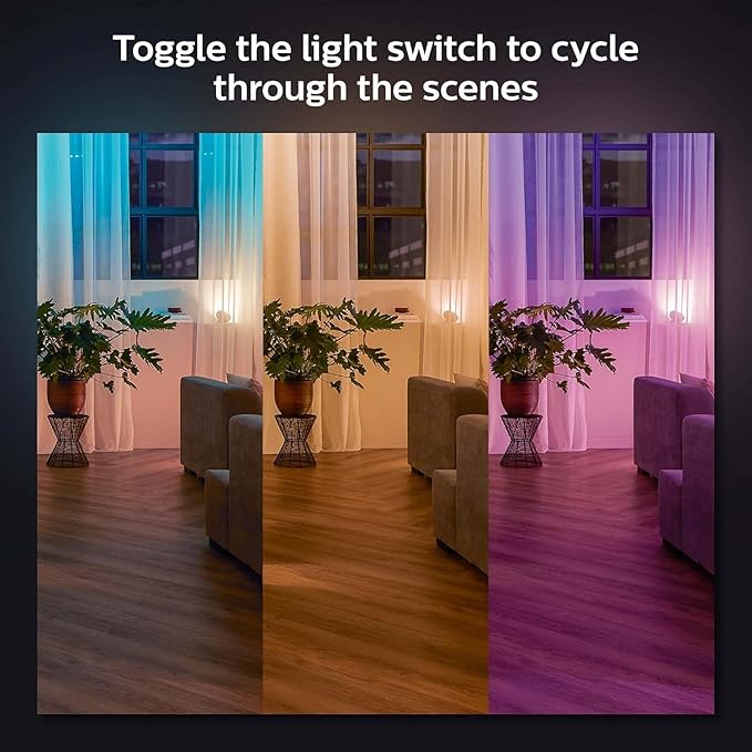 Philips Hue Wall Switch Module, White - 2 Pack - Indoor - Keeps Hue Smart Lights Reachable When Switch is Off - Requires Hue Lights and Hue Bridge