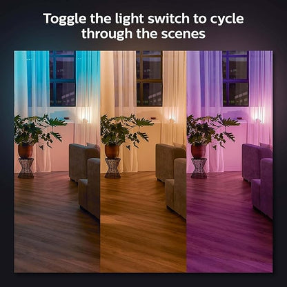 Philips Hue Wall Switch Module, White - 2 Pack - Indoor - Keeps Hue Smart Lights Reachable When Switch is Off - Requires Hue Lights and Hue Bridge