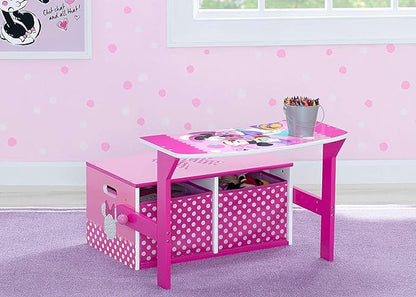 Delta Children Kids Convertible Activity Bench - Greenguard Gold Certified, Disney Minnie Mouse