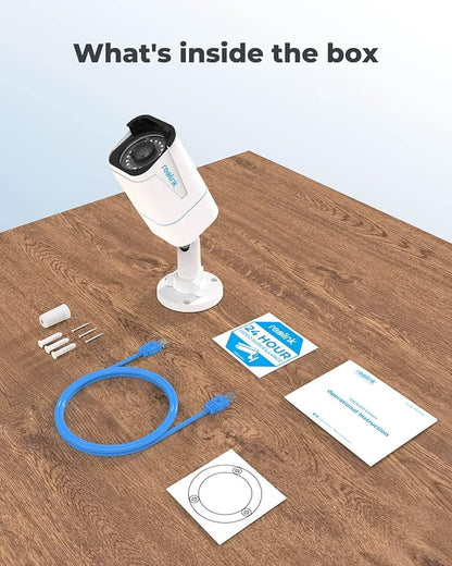 REOLINK 4K/8MP Security PoE IP Camera, Human/Vehicle/Pet Detection, Time-Lapse, 100ft IR Night Vision, Work with Smart Home, Up to 256GB microSD Card, Surveillance Outdoor Indoor, RLC-810A