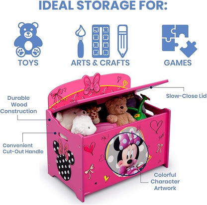 Delta Children Deluxe Toy Box, Disney Minnie Mouse