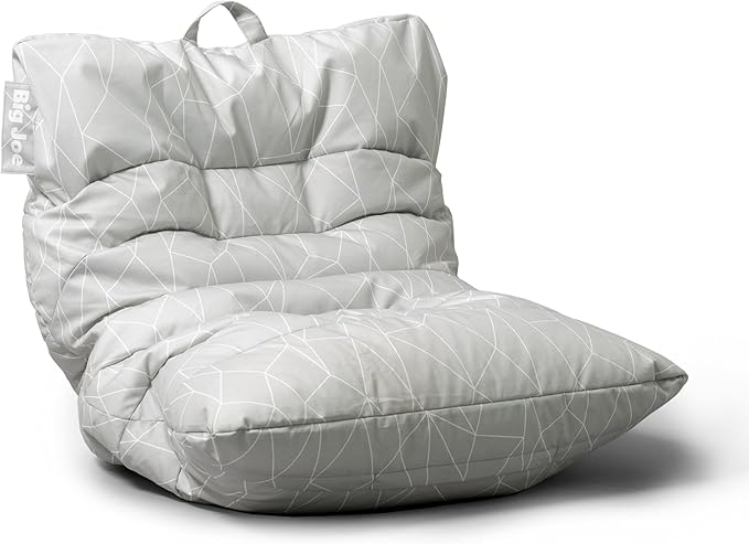 Big Joe Roma Bean Bag Chair, Moonstone Tessellation Lenox, Durable Woven Polyester, 3 feet