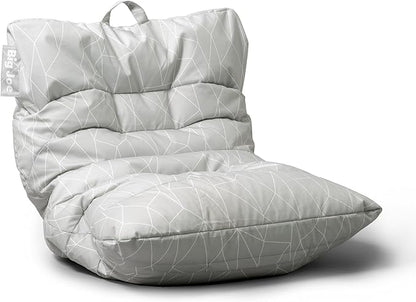 Big Joe Roma Bean Bag Chair, Moonstone Tessellation Lenox, Durable Woven Polyester, 3 feet
