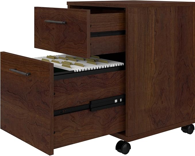 Bush Furniture Key West 2 Drawer Mobile File Cabinet, Bing Cherry (KWF116BC-03)