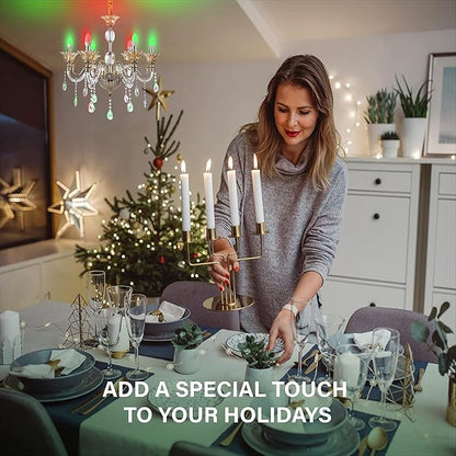 Sengled Alexa Light Bulb, E12 Smart Bulb, S1 Auto Pairing with Alexa Devices, Candelabra Light Bulbs, Smart Chandelier Light Bulbs that Work with Alexa, 45W Equivalent, Multicolor Dimmable, 2-Pack