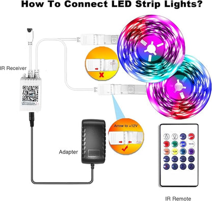 phopollo LED Lights for Bedroom 200ft, Music Sync Color Changing, Smart App Control with Remote, Ultra-Long LED Strip Lights for Party, Home Decoration.