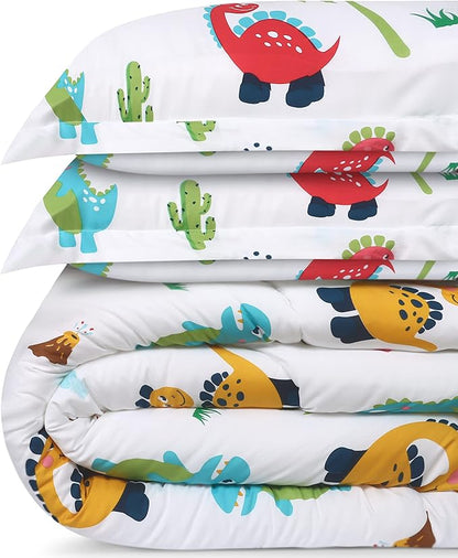 Utopia Bedding All Season Dinosaur Comforter Set with 2 Pillow Cases, 3 Piece Soft Brushed Microfiber Kids Bedding Set for Boys/Girls, Machine Washable (Twin)