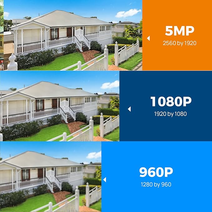 【Wireless Pro,Plug & Play】 Hiseeu 2.5K 5MP WiFi Security Camera System Outdoor,Expandable 16CH 8MP NVR, 1TB HDD,Spotlight,2 Way Audio, IP66 Waterproof, Motion Alert, DC Power Plug-in, 24/7 Recording