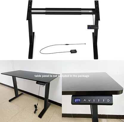 Electric Adjustable Standing Computer Desk Frame, Standing Adjustable Desk Legs, Standing Desk Base Only,Sit Stand Desk Frame for Home and Office(Black)