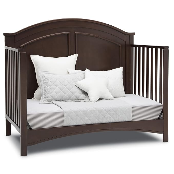 Delta Children Perry 6-in-1 Convertible Crib - Greenguard Gold Certified, Walnut Espresso