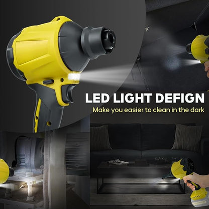 Cordless Dust Blower for Dewalt 20V Battery, Leaf Blower Brushless Handheld Inflator Cleaner Duster, for Cleaning,Inflating, Vacuum Compression