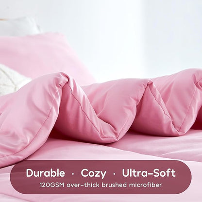 SLEEP ZONE Kids Pink Bedding Twin Comforter Set - Super Soft & Cute Printed 2-Piece Comforter Set All Seasons for Girls, Fade Resistant, Machine Washable, Ballet Pink