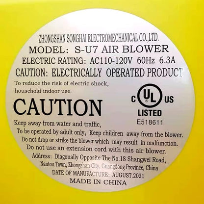 750W(1HP) Blower, Commercial Inflatable Bounce Blower, Ideal for Inflatable Bounce Houses, Bouncy Castles （UL Certification）