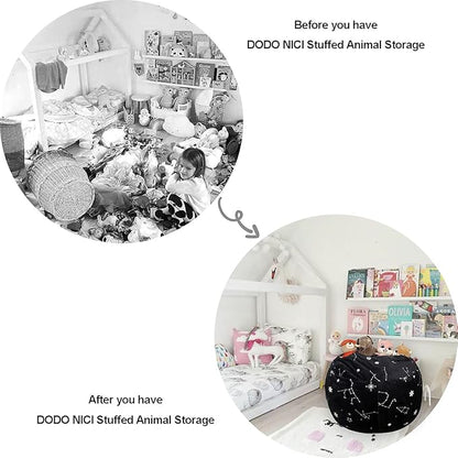 Bean Bag Chair COVER -(NO BEANS) for kids Teens, zipper opening, soft velvet, X-Large (34" Black)