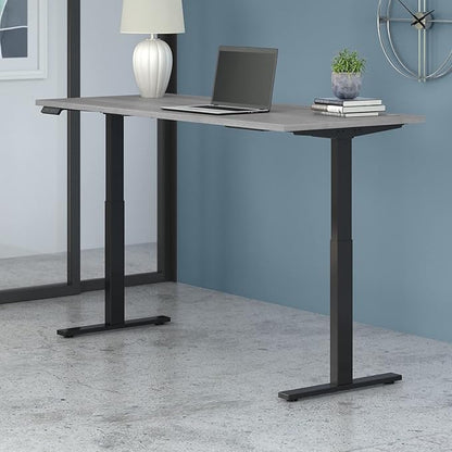 Bush Business Furniture Move 60 Electric Ergonomic Sit-Stand Computer Table for Home and Professional Office, 72W x 30D, Platinum Gray