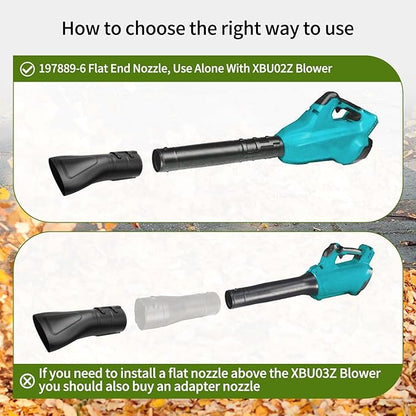 DECKMAN 191L13-5 191B21-6 Blower Nozzle Adapter/197889-6 Flat End Nozzle Attachment/Car Drying Nozzle Compatible with Makita Leaf Blowers XBU03Z XBU03SM1 XBU02Z XBU03 DUB362