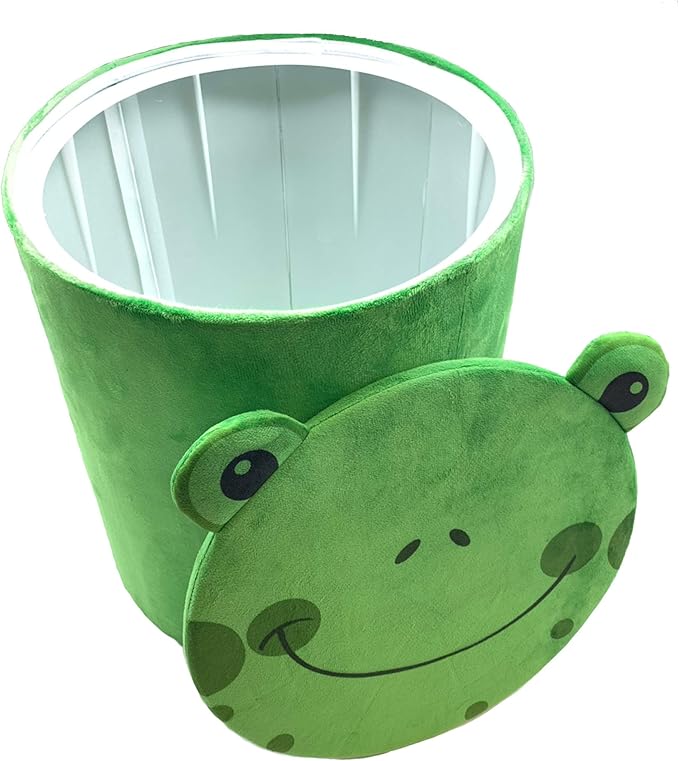 Storl Organizer Storage Stool for Toy and Cloth and Kids Stool (Frog, 12Wx13H)