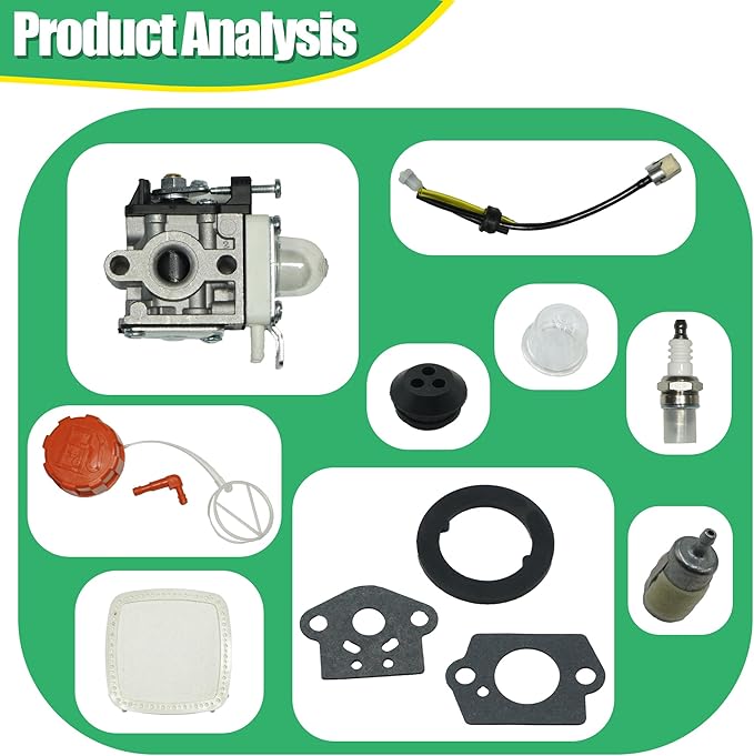A021004700 A021000722 A021000723 New Carburetor Kits with Air Filter Fits for Echo PB-2520 Leaf Blower Replaces A021004700 A021000722 A021000723