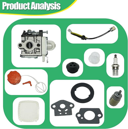 A021004700 A021000722 A021000723 New Carburetor Kits with Air Filter Fits for Echo PB-2520 Leaf Blower Replaces A021004700 A021000722 A021000723
