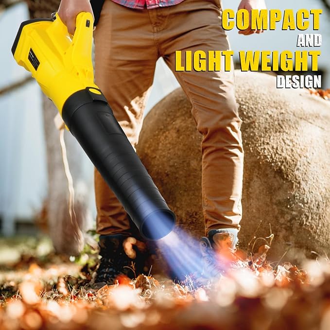 Leaf Blower, 3000W High Power Turbine Handheld Electric Leaf Blower, with 82 feet Extra Long Power Cord, 6-Gear Wind Speed Regulation, for Lawn Care, Yard, Garage, Patio, Blowing Leaves and Snow