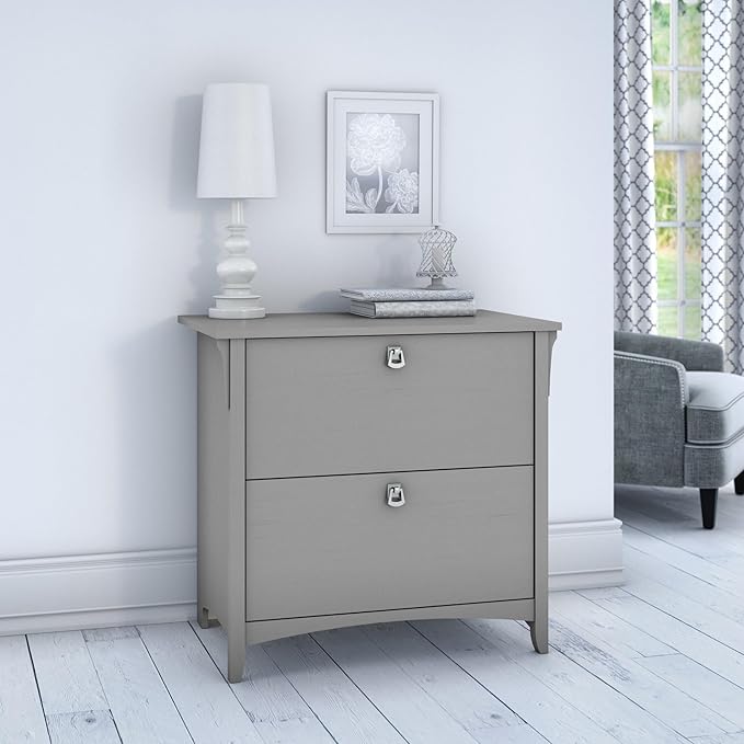 Bush Furniture Salinas 2 Drawer Lateral File Cabinet in Cape Cod Gray