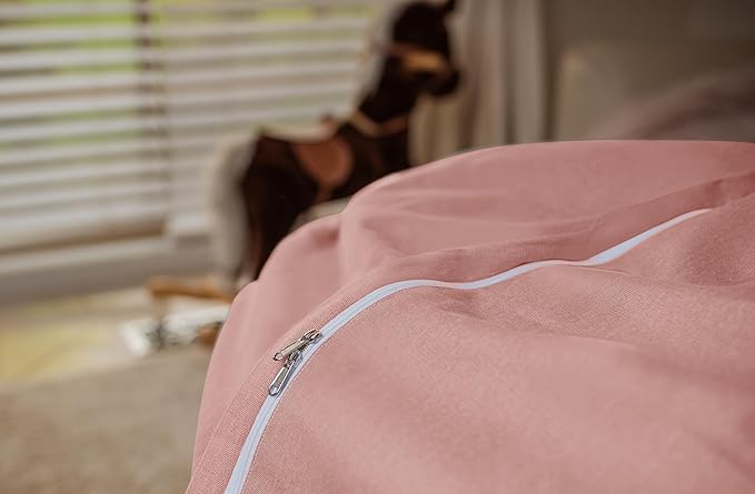 Wekapo Stuffed Animal Storage Bean Bag Chair Cover for Kids | Stuffable Zipper Beanbag for Organizing Children Plush Toys Large Premium Cotton Canvas (Solid Pink, XX-Large)