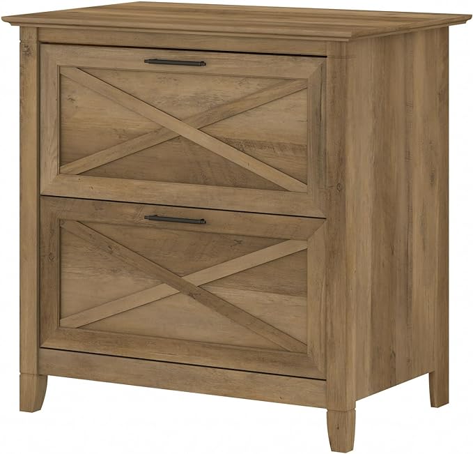 Bush Furniture Key West Lateral File Cabinet, Modern Farmhouse 2 Drawer File Cabinet for Home Office