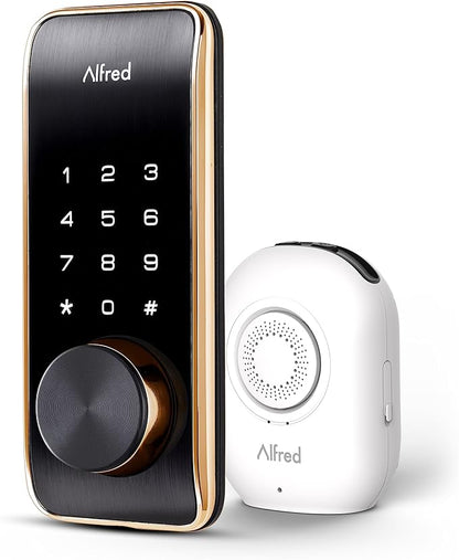Alfred Touchscreen Keypad Pin + Key Entry Smart Door Lock Combo with Wi-Fi Connect Bridge & Key (DB2W-B-GL)