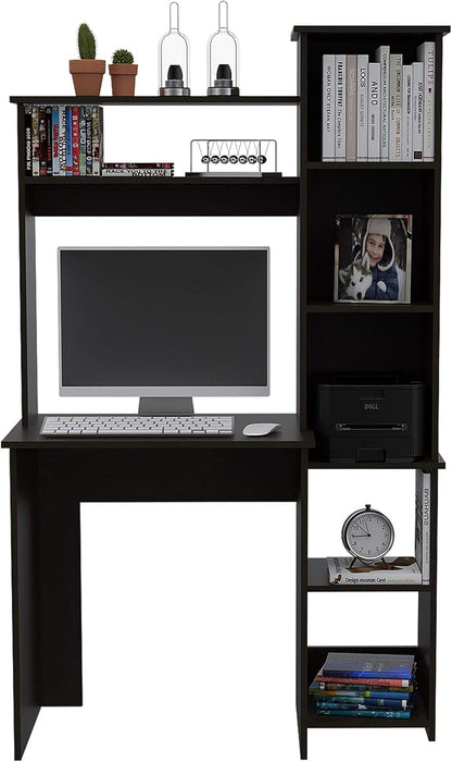 NicBex Laik-DW-00075-DX Desks, 38.7" W x 17.8" D x 63.9" H, Black