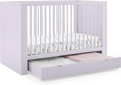 Delta Children Cassie 4-in-1 Convertible Crib with Underdrawer - Greenguard Gold Certified, Lilac