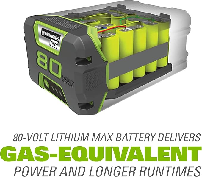 Greenworks 80V (150 MPH / 500 CFM / 75+ Compatible Tools) Cordless Axial Leaf Blower, 2.0Ah Battery and Charger Included