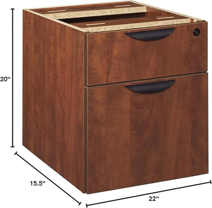 Regency Pedestal Legacy Box File, 15.5" x 22", Cherry