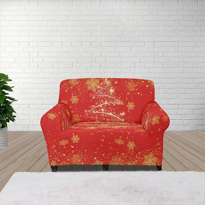 FKELYI Easy Going Stretch Sofa Slipcover Christmas Tree Sofa Couch Cover Washable Sofa Slipcovers Comfortable Furniture Protector S