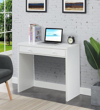 Convenience Concepts Northfield Desk with Drawer, White