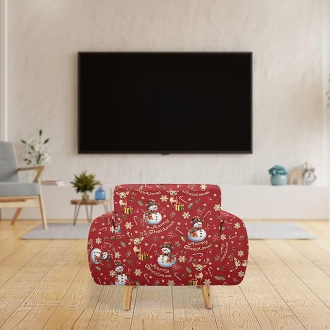 FKELYI Christmas Ornaments Sofa Slipcover Stretch Sofa Couch Cover for Indoor Non-Slip Furniture Protector Washable Sofa Slipcovers S