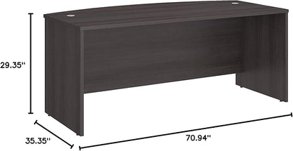 Bush Business Furniture Studio C Bow Front Desk, Computer Table for Home or Professional Office, 72W x 36D, Storm Gray
