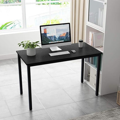 SDHYL 47 inches Contemporary Computer Desk Spacious Workstation Sturdy Writing Desk Meeting Desk, S7-GCP2AC3-120BK-N