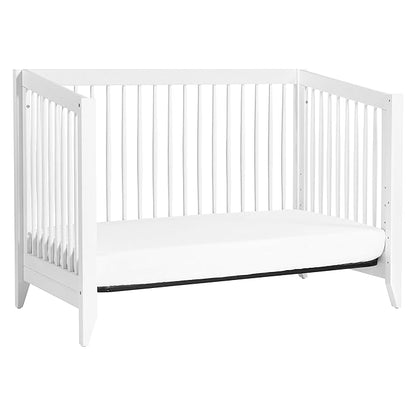 Babyletto Sprout 4-in-1 Convertible Crib with Toddler Bed Conversion Kit in White, Greenguard Gold Certified