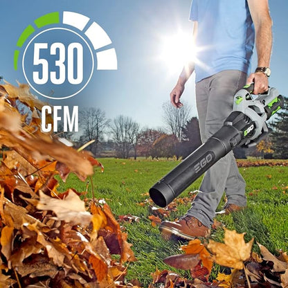 EGO Power+ LB5300 3-Speed Turbo 56-Volt 530 CFM Cordless Leaf Blower Battery and Charger Not Included,black