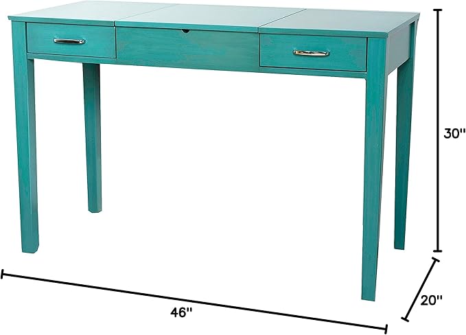 Hives & Honey Parsons Writing Vanity Computer Desk Office Furniture - Turquoise