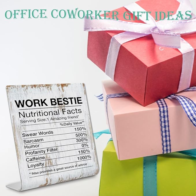 Work Bestie Gifts Funny Coworker Leaving Gifts Sarcastic Farewell Gifts for Coworkers Going Away Gift for Coworker Woman Good Luck Gifts for Coworkers Leaving Colleague Farewell Signs Gift LD6