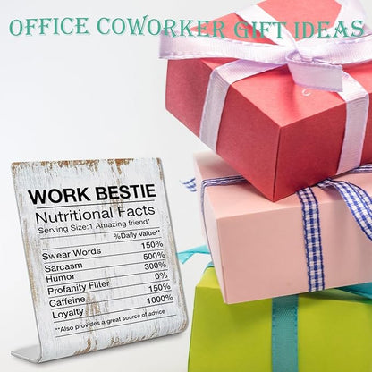 Work Bestie Gifts Funny Coworker Leaving Gifts Sarcastic Farewell Gifts for Coworkers Going Away Gift for Coworker Woman Good Luck Gifts for Coworkers Leaving Colleague Farewell Signs Gift LD6