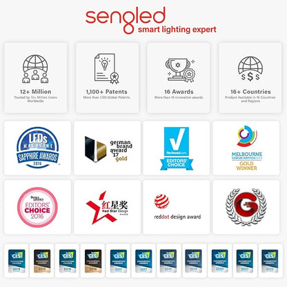 Sengled Alexa Light Bulb, S1 Auto Pairing with Alexa Devices, Warm Smart Light Bulbs, Bluetooth Mesh Smart Home Lighting, E26 60W Equivalent, 800LM, 1-Pack